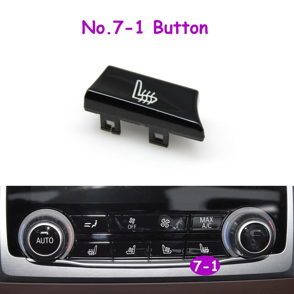 

G30 G31 G38 F90 G32 G11 G12 Car Rear Air Conditioner Control AC Button Switch Cover Repair Kit For BMW 5 6GT 7 Series No.7-1 Button