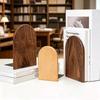 Nature Wooden Bookends Desktop Bookshelf Desk Organizer Office Home Book Accessories Storage Book Holder Wood Book Ends
