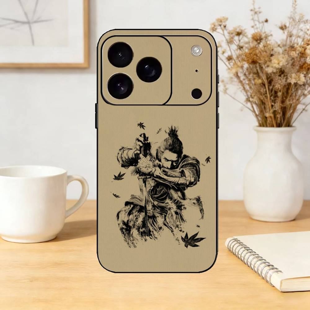 S-Sekiro S-shadows Die Twice Phone Case For iPhone 17,16,15,14,13,12,11 Plus,Pro Max,SE4Soft Silicone Black Cover iPhone13