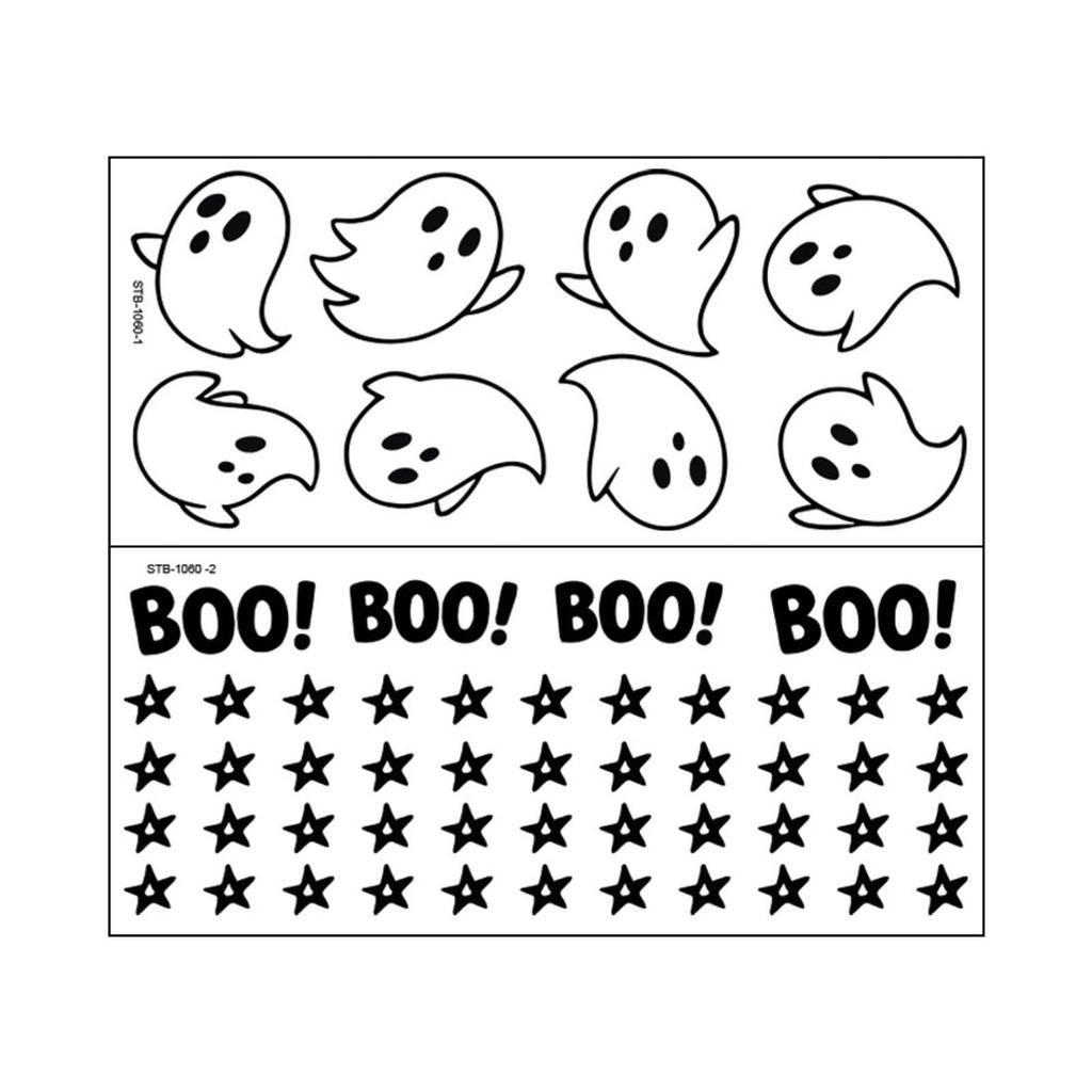 Halloween New Crystal Label Stickers Transfer Stickers Halloween Ghosts