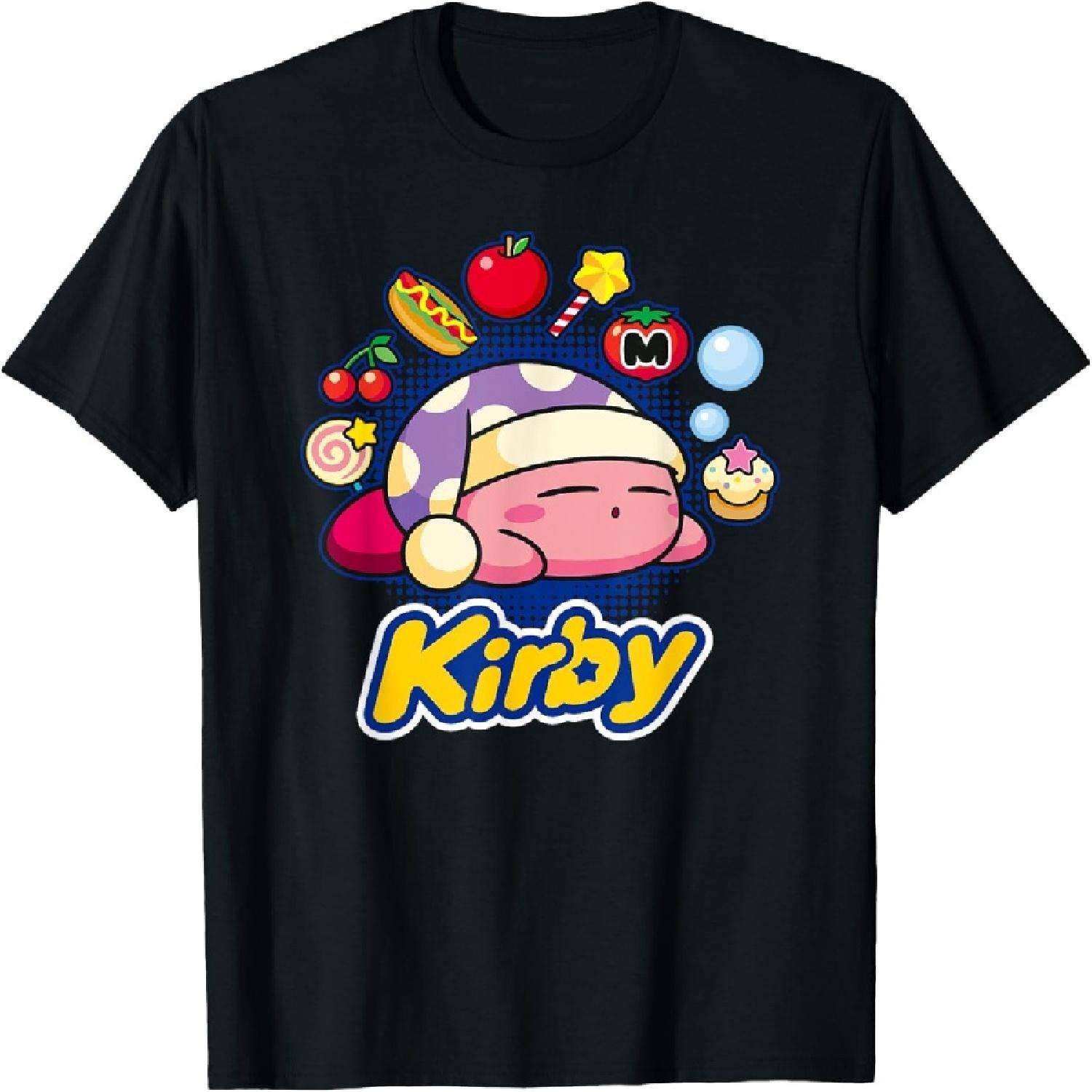 Kirby Sleeping Dreaming About Many Tasty Little Trinkets T-Shirt S