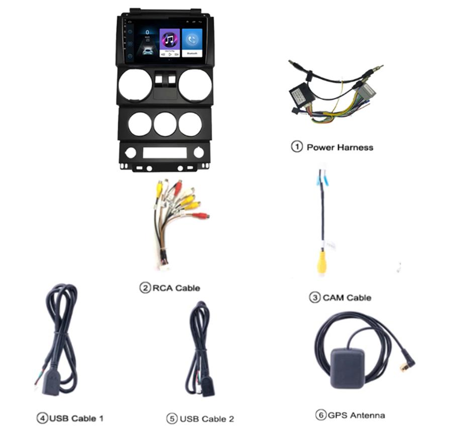 

Wrangler 07-10 navigation all-in-one machine-9-inch two-door high configuration