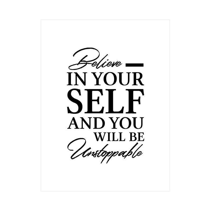 Minimalism English Sentences Inspirational Words Poster Canvas Print Painting Wall Art Picture Living Room Office Decor