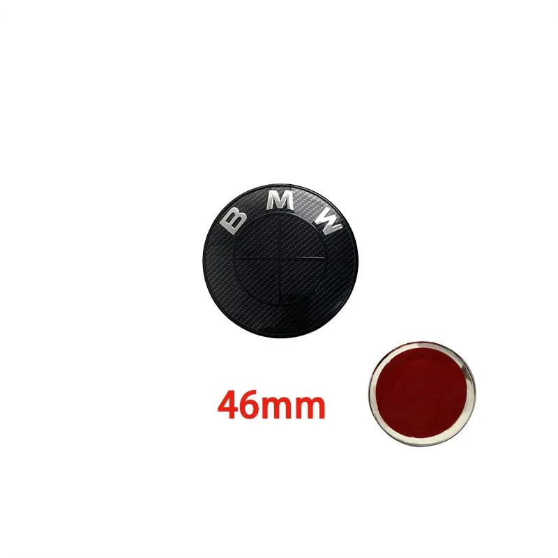 45/74/82mm Hauben-/Kofferraumembleme + 68mm Radnabendeckel - Kompatibel mit BMW 3er/4er/5er Serie & X5/X6 (F-Serie) - Schwarz-Weiss