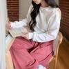 New Arrivals Open Run Cutout Spring Sweatshirt Round Neck Semi Crop Sweatshirt
