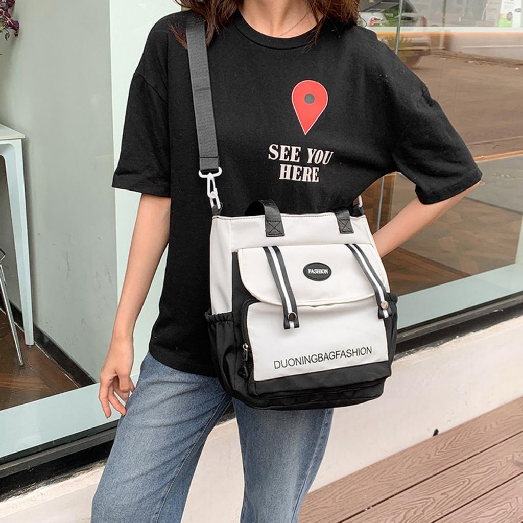 Canvas bag women's summer large-capacity bag tote bag tooling outdoor messenger bag