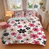 3pcs Floral Pattern Bedding Set, Breathable and Soft, Suitable for Bedroom Decor (1*Duvet Cover + 1/2*Pillowcases, No Core) yy250821146