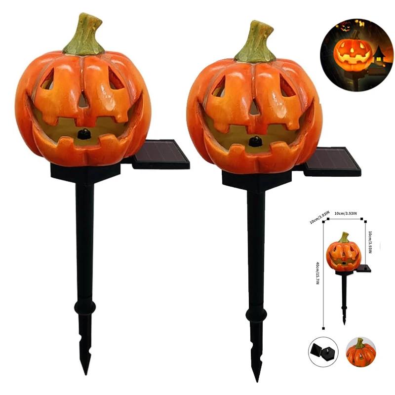 Solarleuchten Gartenleuchte Halloween Kürbisleuchten Außengartendekorationsleuchten Erdspießbeleuchtung Solar-LED-Licht Außen