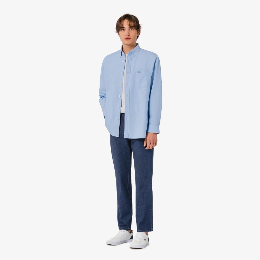 Lacoste Men's Cotton Oxford Relaxed Fit Shirt CH165E-56GHBP