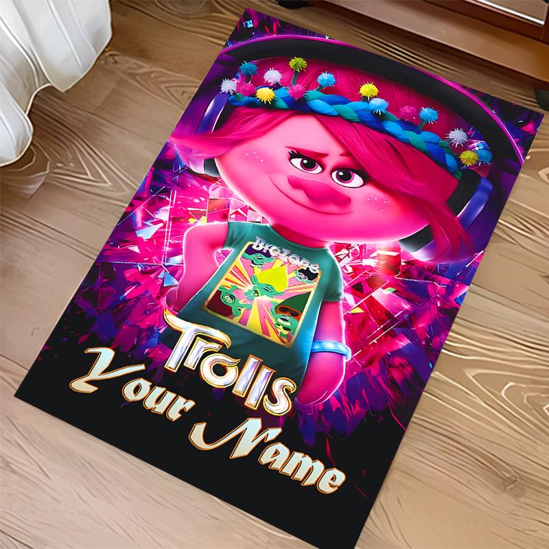 Custom personalization Trolls Print Area Rug - Soft, Washable Non-Slip Indoor Mat,Living Room,Home&Office Decorative Rug