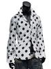 SaganStyle Traditional Polka Dot Print Long Sleeve Gothic Size YT20250001 Men's Shirt, All-Over Print, Dress, White, LL,