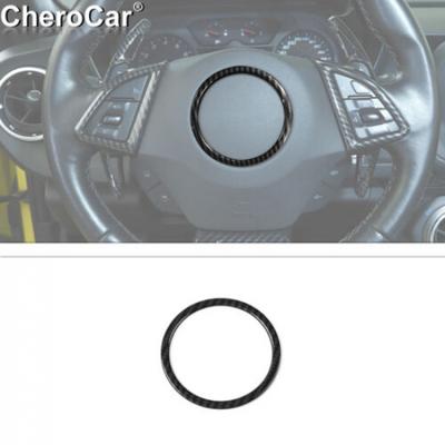 Für 2017+ Chevy Camaro Lenkrad Mittelring Dekor Abdeckung Zierleiste Kohlefaser