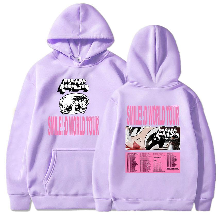 Women Clothes Porter Robinson Smile World Tour 2024/2025 Hoodies Sudaderas Para Mujer Long Sleeve Graphic Printing Sweatshirts