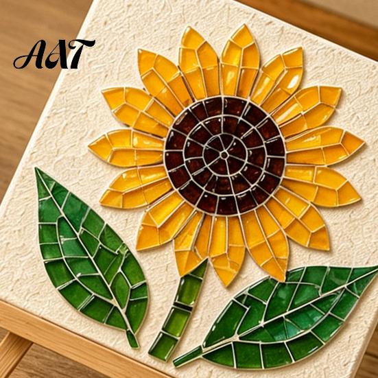 Set per Creare Decorazioni Costiere Fai da Te Mosaico Artistico con Vetro di Mare, Kit Creativo a Tema Animali Marini per Adulti Principianti, Pacchetto Materiali Fatti a Mano Casa Nautica