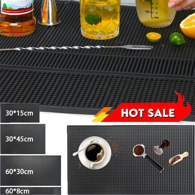 PVC Bar Mat Anti-slip Cafe Bar Mats Home Cup Mat Waterproof Heat Resistant Durable Drain Bar Service Spill Mat for Home Bar Cafe