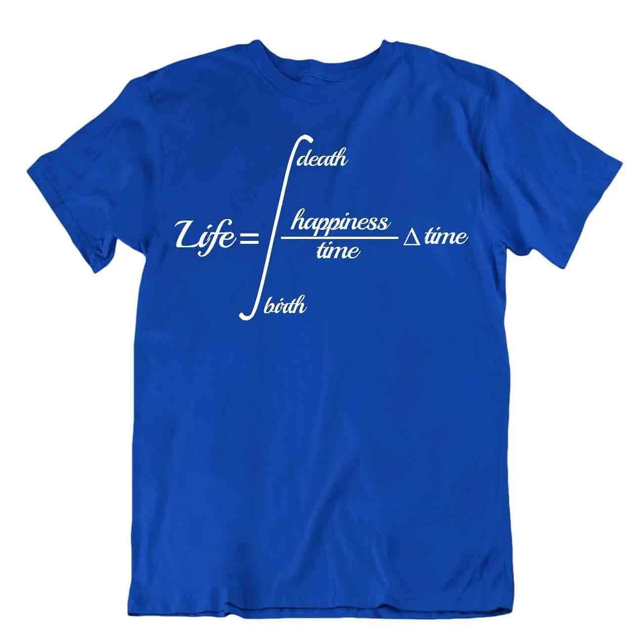 Equation Of Life Math Joke T-Shirt Happiness T Shirt Awesome Idea Gift Tee S