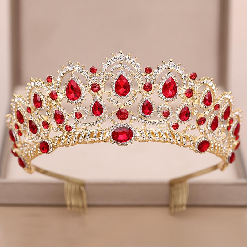 Luxury Crystal Crown Tiara with Comb Rhinestone Prom Diadem Headband Bridal Wedding Hair Accessories Jewelry Crown Tiara Gift