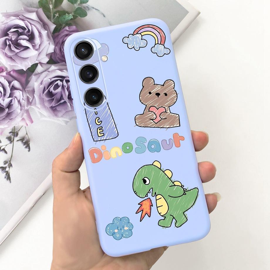 For Samsung S24+ S24 Plus Case Cover Samsung Galaxy S24 Ultra Pro Capa Camera Protector Shockproof TPU Soft Fundas With Pattern