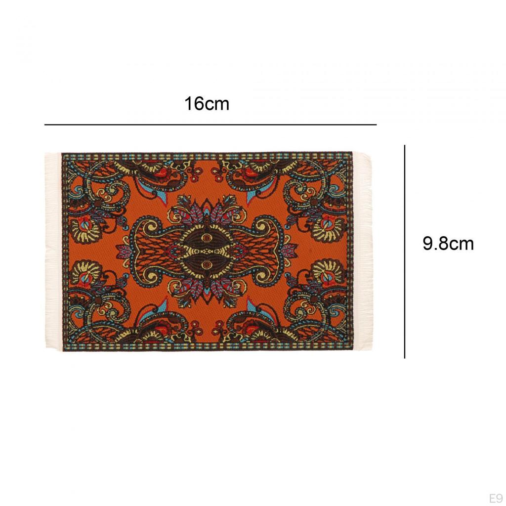 Covor Casă de Păpuși 1/12 Covoraș de Ușă Casă de Păpuși, Cameră de Zi, Jucărie de Joc de Rol, Mini Covor Țesut pentru Casă