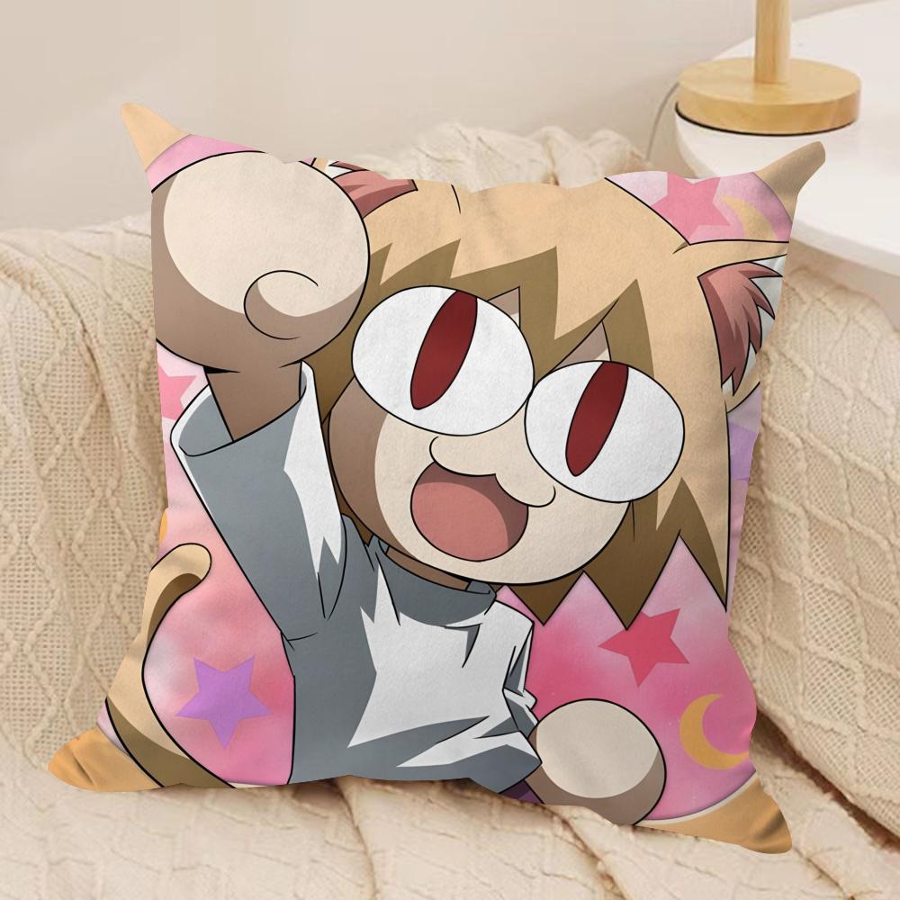 Neco Arc Kawaii Cushion Cover Soft Plush Fabric Double-Sided Printed Sofa Cushion Cover for All Seasons Home Decor Gift