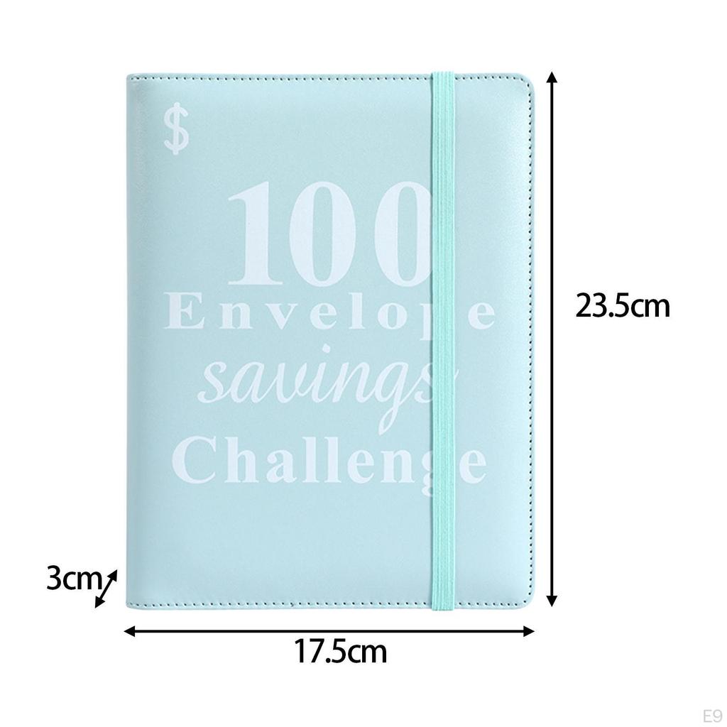Challenge Épargne 100 Jours - Livre A5 Avec 100 Enveloppes + 25 Cartes - Économisez Jusqu'à 5050€ Facilement