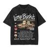 Hot Sale Rap Metal Band Limp Bizkit Graphic Print TShirt Unisex Women Retro Washed Cotton Oversized Streetwear Fashion Summer Tee