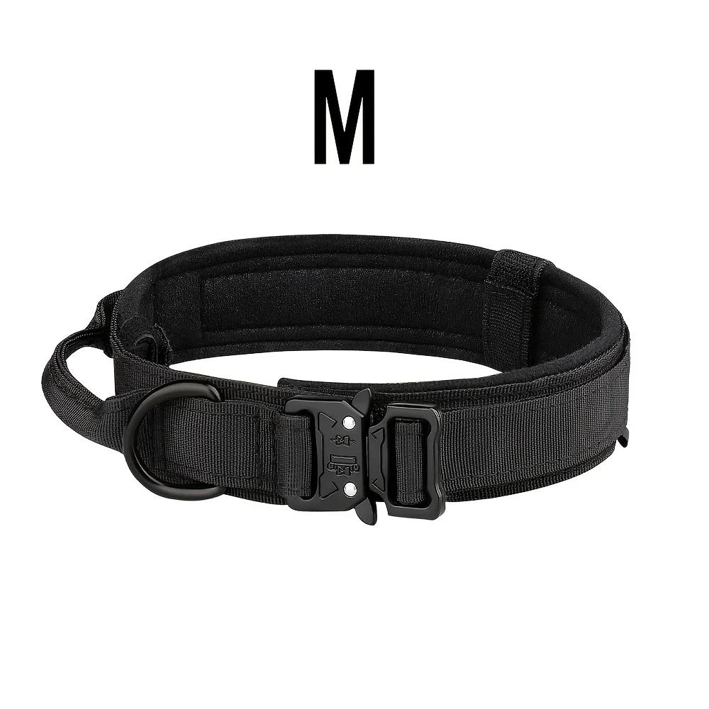 Tactical Hunting Dog Collar Traction Rope Zinc Alloy Imitation Nylon Velcro Adjustable in Size Hunt Accessories