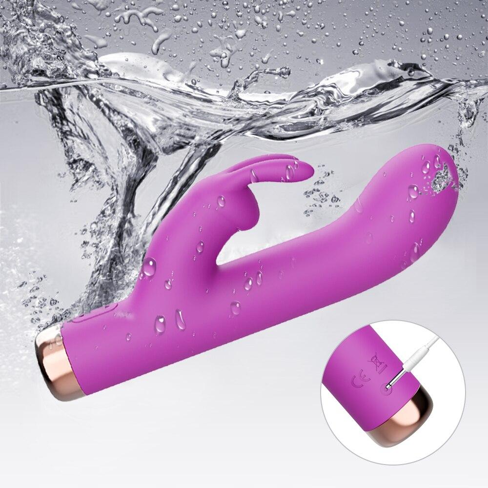 Powerful Rabbit Vibrator for Women Clitoris Stimulator G Spot Massager Mini Dildo Silicone Sex Toys Female Goods for Adults