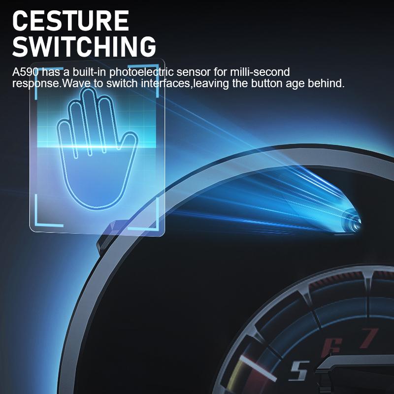 Car OBD2 HUD Intelligent Tester GPS Compass On Board Computer Head Up Display Speedometer Altimeter Slope Meter Diagnostic Tools