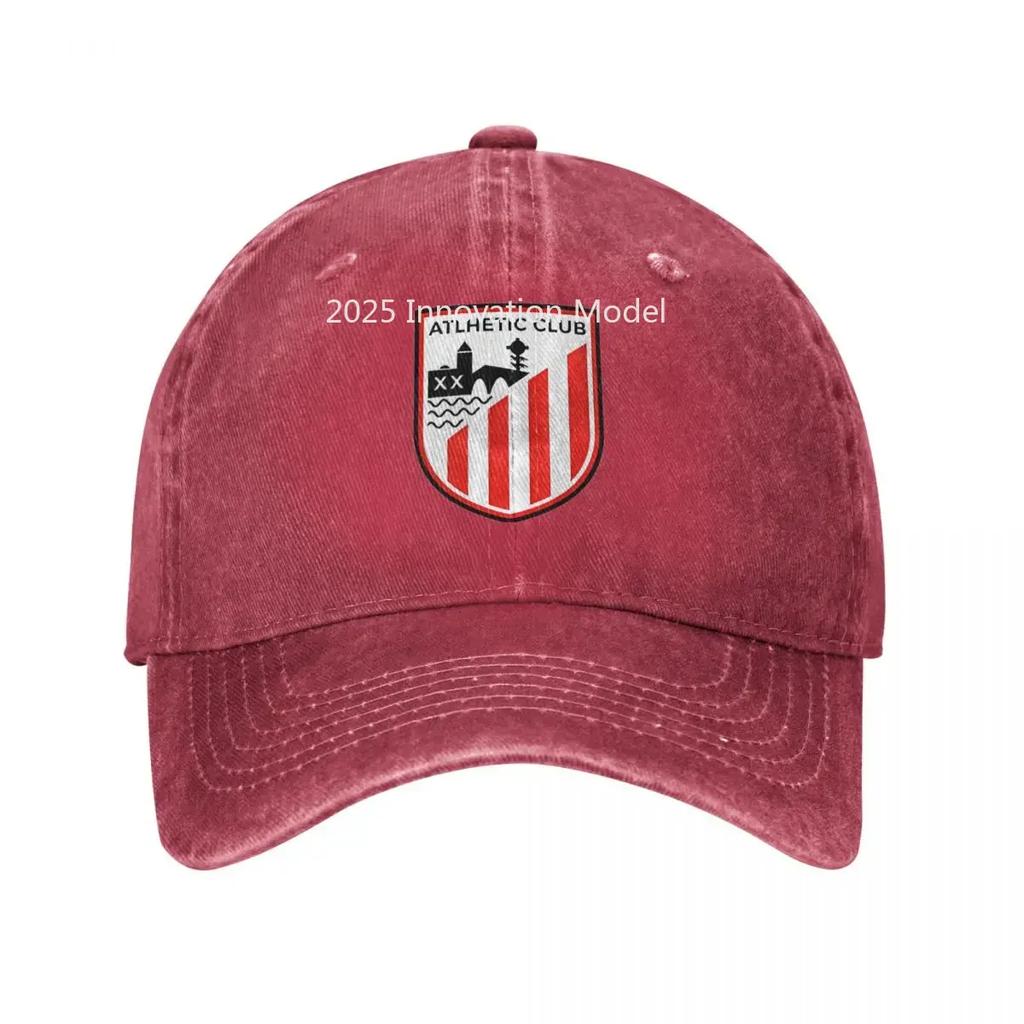 Vintage A-Athletic Club Bilbao Baseballové čiapky Unisex Opotrebovaná Praná Slnečná čiapka Španielsko Espana Outdoorové aktivity Darčekové čiapky Klobúk