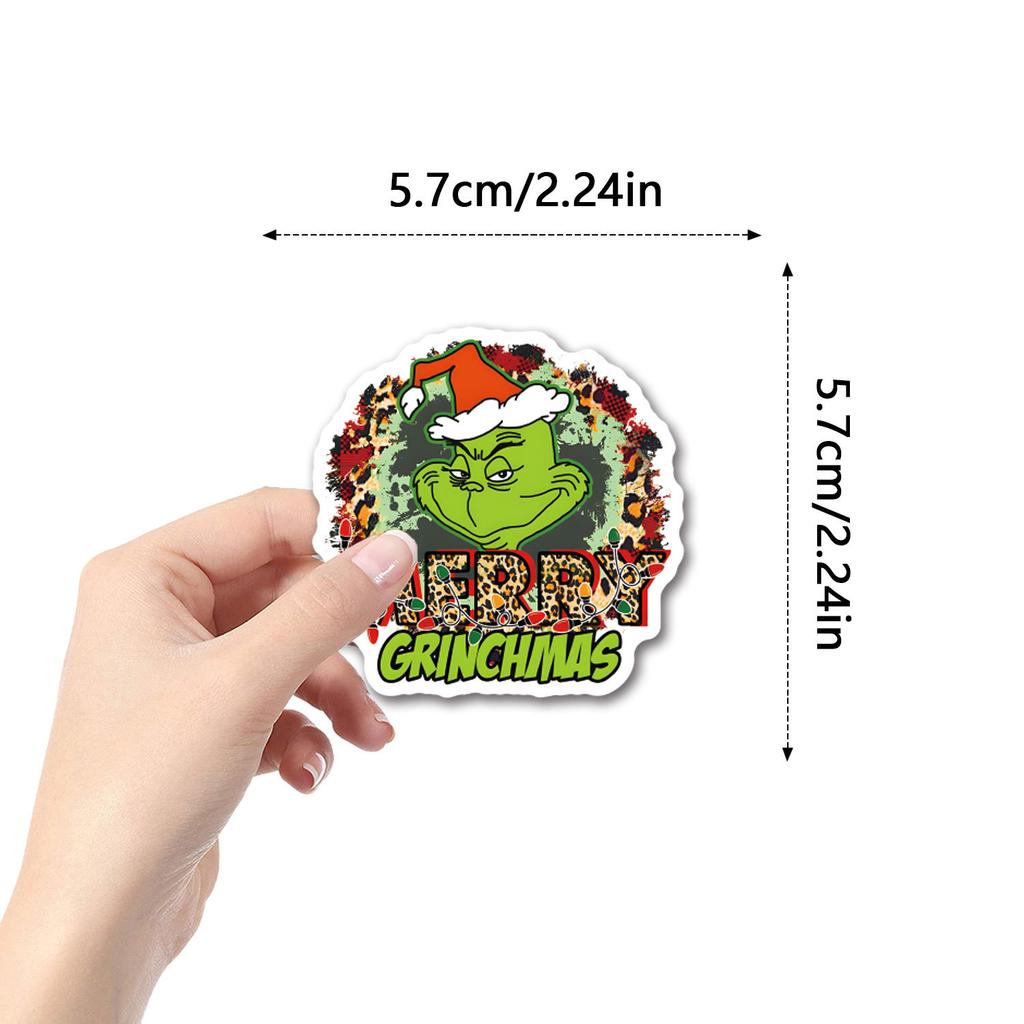 55 Nové vánoční Grinch doodle samolepky ozdobte sešit kufr mobilní telefon DIY samolepky
