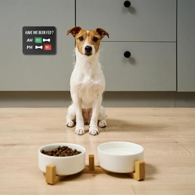 Yes No Slider Magnet Stylish Dog Feeding Reminder Magnet Pet Feeding  Magnet Clear Acrylic Feeding Sign For Family Use