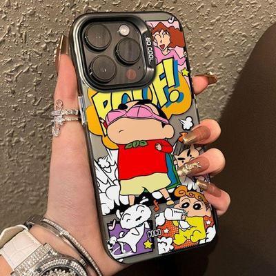 Blindfolded Shin-chan Compatible Phone Case for Apple 13-17 Pro Max, Advanced & Trendy XS/78 Series