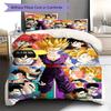 Biancheria da letto con motivo Son Goku, Set piumone Copripiumone Federa Regalo di compleanno per la casa (1 * copripiumino + 2 * federa, senza nucleo)