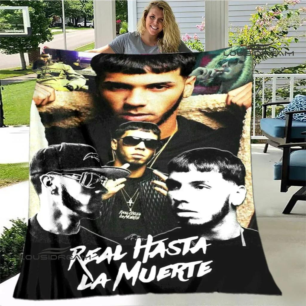 Rapper Anuel AA printed blankets Flange Warm blanket soft and comfortable home travel bed blanket picnic blankets birthday gift