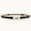 Fashionable Skinny PU Leather Alloy Buckle Custom Design Thin Skinny Faux Leather Belt For Jeans Dress