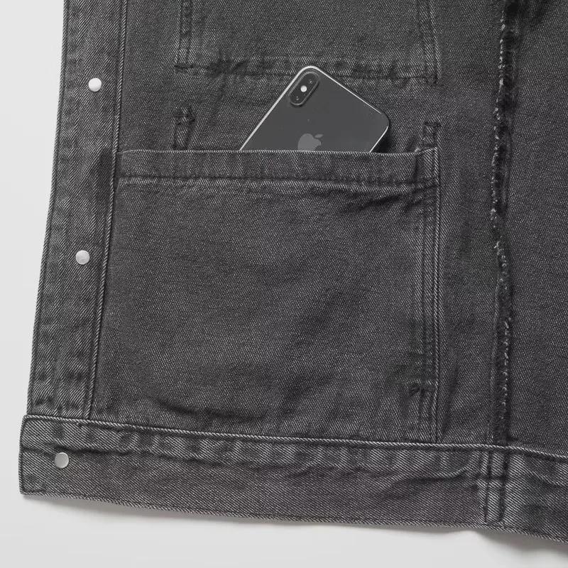 Men's Trendy Loose-Fit Denim Workwear Jacket - Spring/Autumn Collection