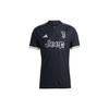 Juventus 23/24 Third Authentic Jersey Text Print Patchwork Short Sleeve Men Soccer Jersey Black IQ4854