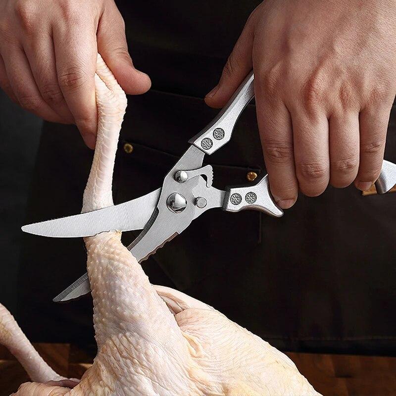 

Многофункциональные кухонные ножницы из нержавеющей стали, профессиональные ножницы для куриной кости, мяса, рыбы, индейки, овощей
