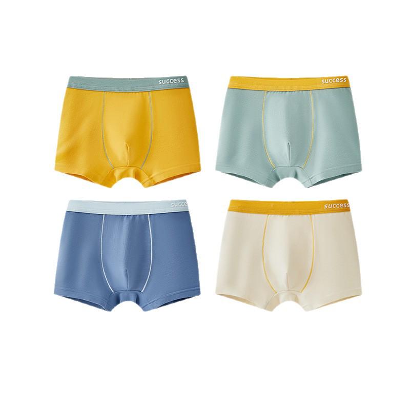 Boys' Pure Cotton Class A Underwear - Teen & Large Sizes, Full Cotton Crotch, Antibacterial Boxer Briefs