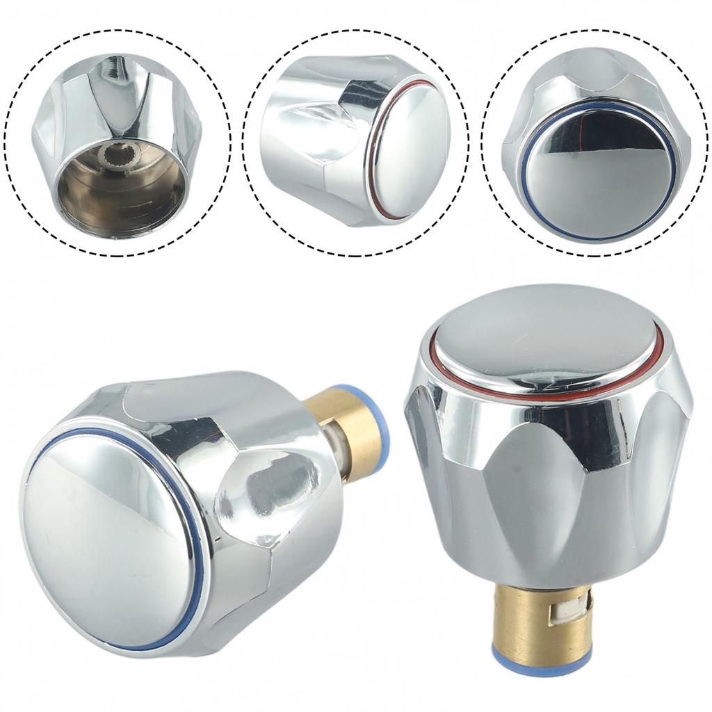 2pcs Copper Valve Faucet Handle Handwheel Handwheel Red