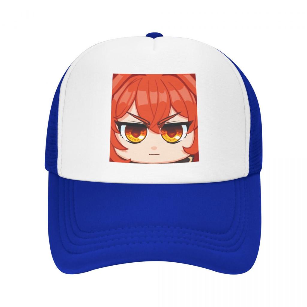 Personalized Diluc Genshin Impact Baseball Cap for Unisex WoUnisex Adjustable Anime Game Trucker Hat Outdoor Snapback Caps Summer Hats