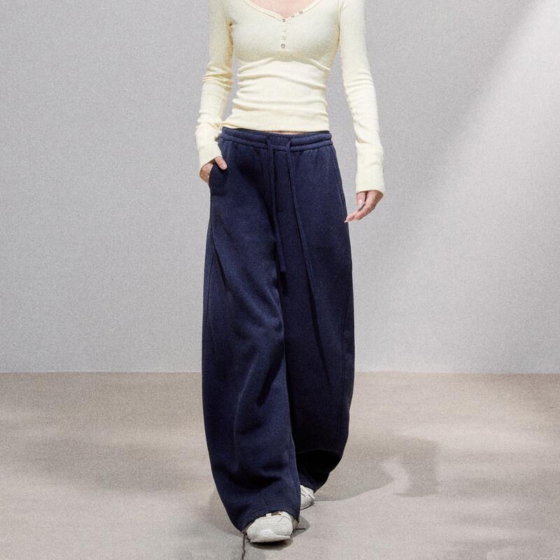 ICH MODE Pine Tea Cocoa Women's Wide-Leg Casual Pants