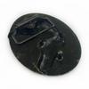 Oval Personalized Galloping Horse Wheat Ear Leather Belt Buckle with Smooth Alloy Plate