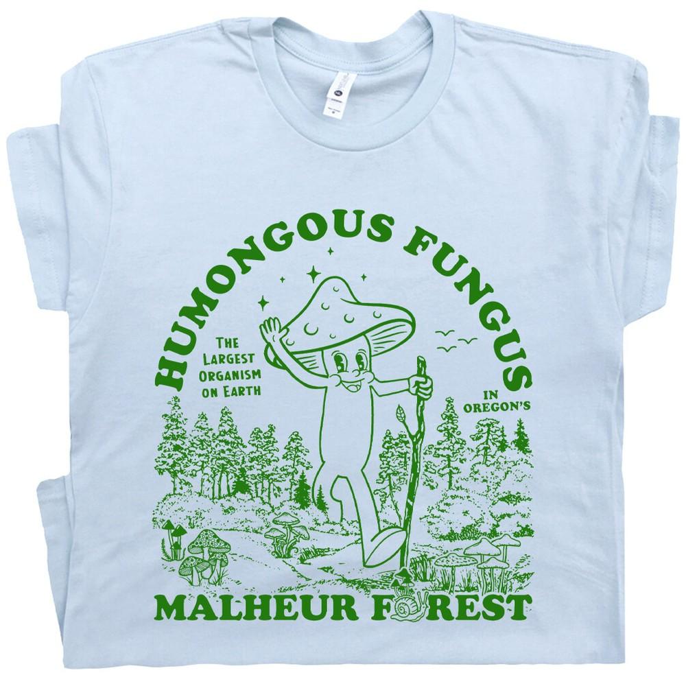 

Mushroom Shirt Humongous Fungus T Shirt Cool Vintage Mushroom Graphic Nature Tee S