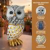 Solar Powered Owl Resin Light Animal Garden Decoration Lights  Ideal for Mother'S Day