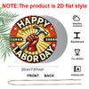 2D Flat - 7.87X7.87 Inch Metal Wall Art for Labor for Unions - "Ode to Labor" Featuring a Red Hammer And Workers' Fist Emblem, Perfect for May Day Or