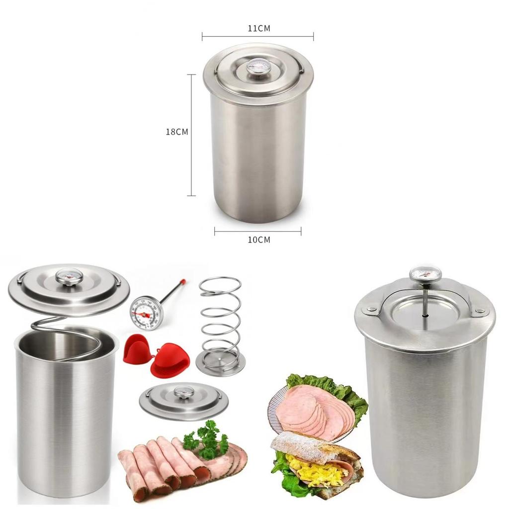 Stainless Steel Meat Steamer With Thermometer For Home Cooking And Gift