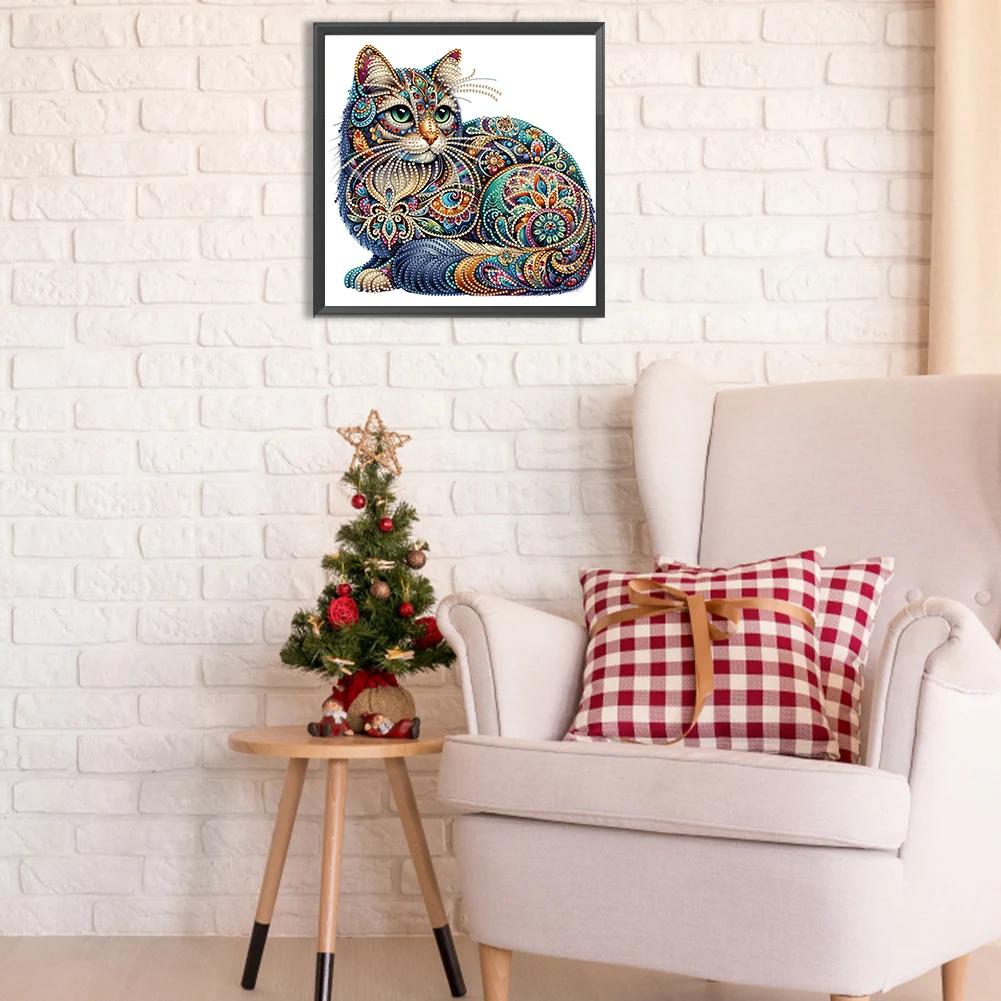 5D DIY Diamond Painting Animal Kit Butterfly Gorgeous Cat DIY Partial Special Shaped Drill Handmade Diamond Mosaic Art Gift