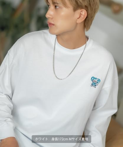 IMPROMES Casual SIDEWAYSTANCE Embroidered Downer Rat Long Sleeve T-Shirt, Men's, Purple